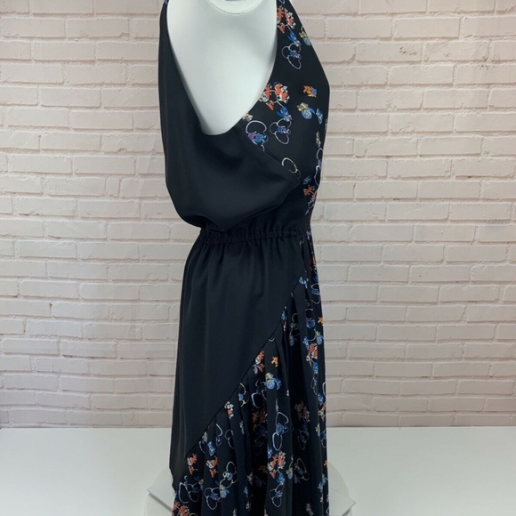 Rebecca Minkoff Floral Pattern Black Dress 6 - Picture 5 of 8